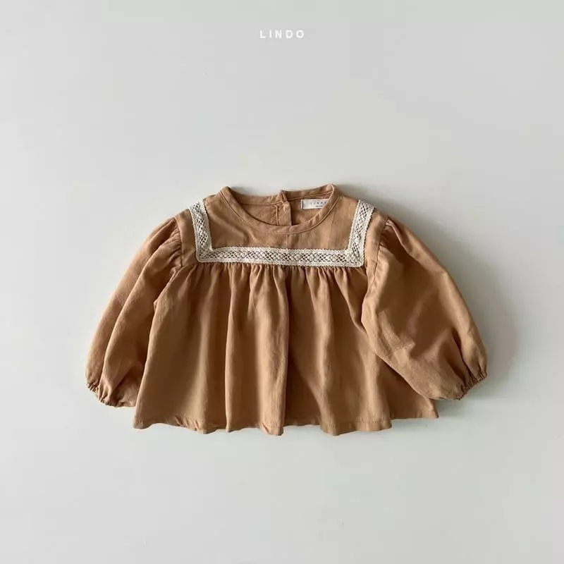 Lindo - Korean Children Fashion - #childofig - Lace Shirring Blouse - 2