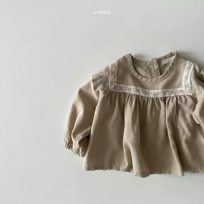 Lindo - Korean Children Fashion - #childrensboutique - Lace Shirring Blouse - 4
