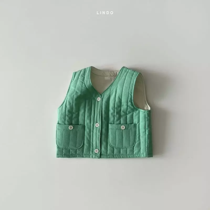 Lindo - Korean Children Fashion - #designkidswear - Roy Heart Quilting Vest - 2