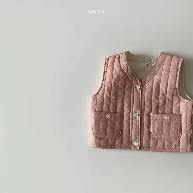 Lindo - Korean Children Fashion - #discoveringself - Roy Heart Quilting Vest - 4