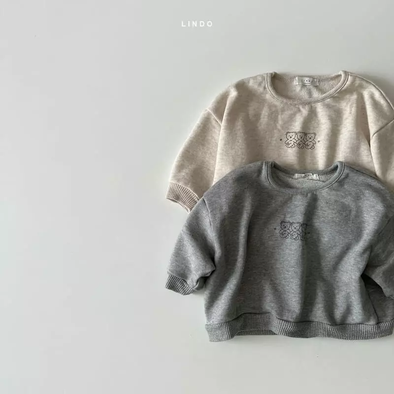 Lindo - Korean Children Fashion - #kidsshorts - Heart Bear Sweatshirt