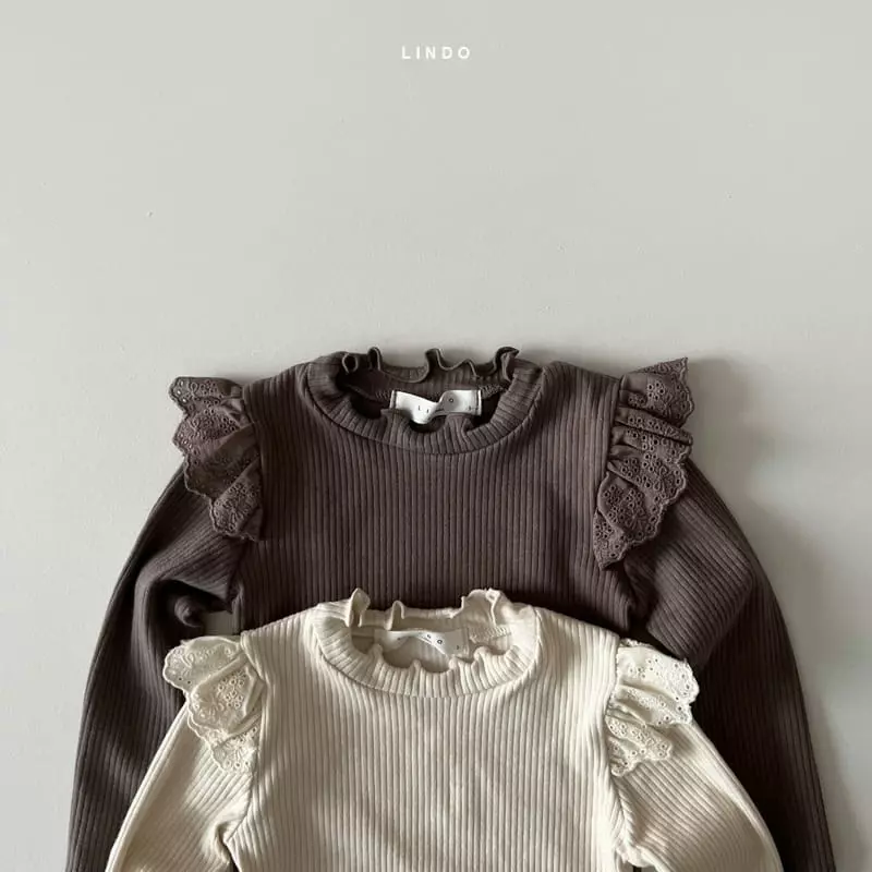 Lindo - Korean Children Fashion - #kidsshorts - Lace Trib Turtleneck Tee
