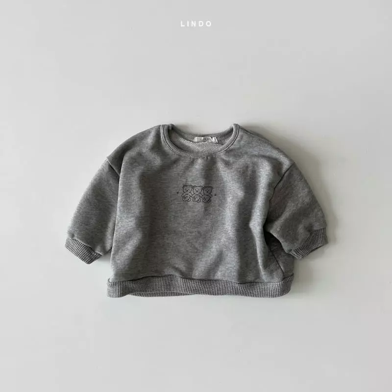 Lindo - Korean Children Fashion - #kidzfashiontrend - Heart Bear Sweatshirt - 3