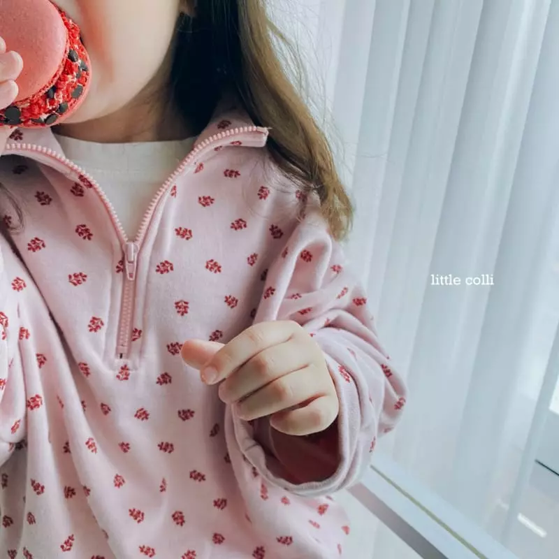 Little Colli - Korean Children Fashion - #childofig - Red Flower Top Bottom Set - 10