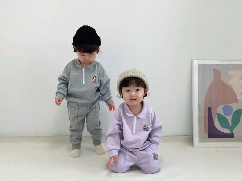 Little Rabbit - Korean Children Fashion - #kidsshorts - Embroidery Duri Set - 3