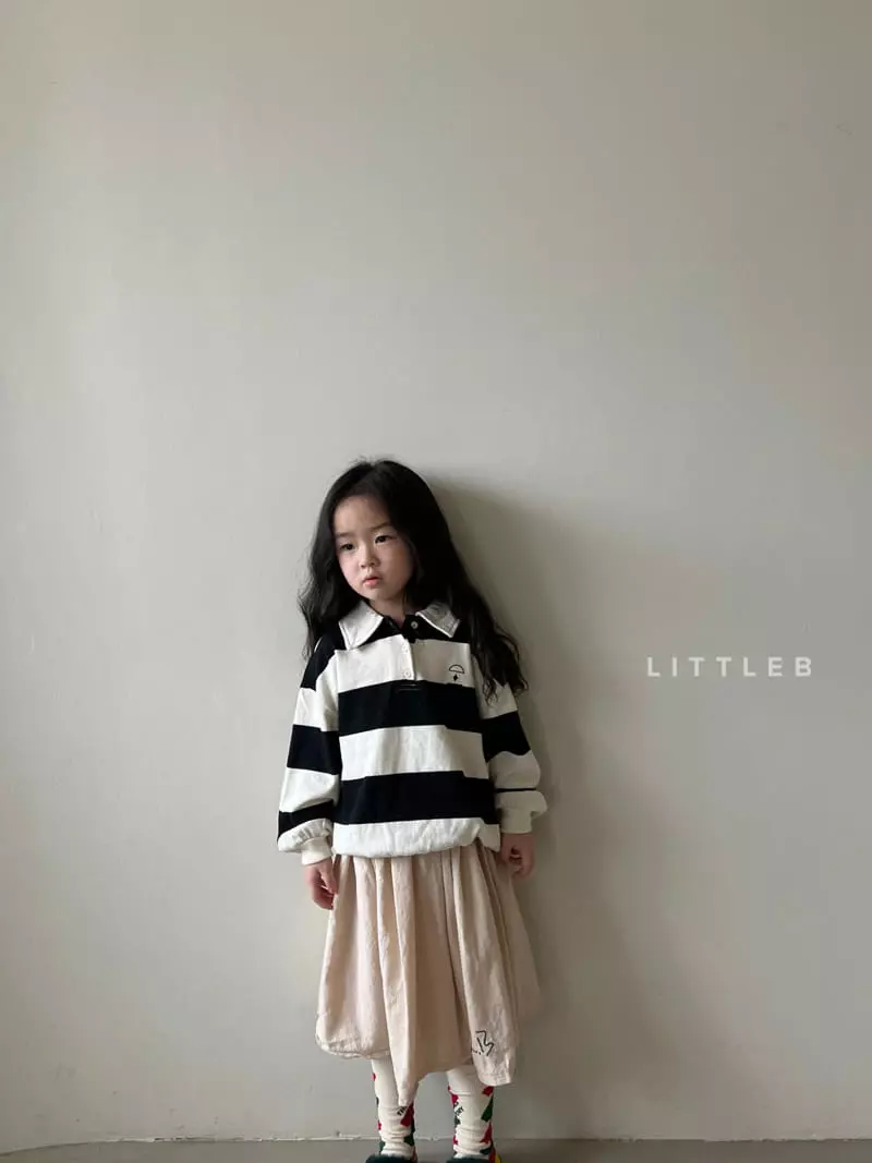 Littleb - Korean Children Fashion - #kidsshorts - Collar Sweatshirt - 4