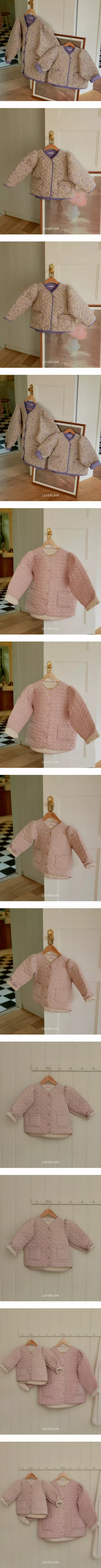 Loveplain - Korean Children Fashion - #fashionkids - Purple Heart Quilting Jumper - 2