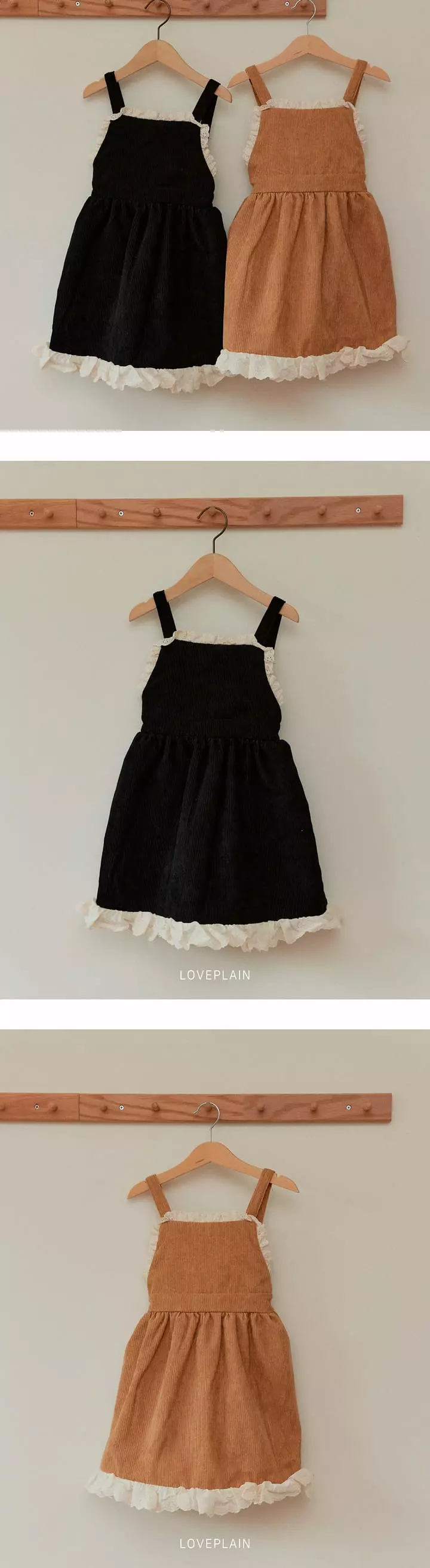 Loveplain - Korean Children Fashion - #kidsshorts - Rib Dungarees One-piece