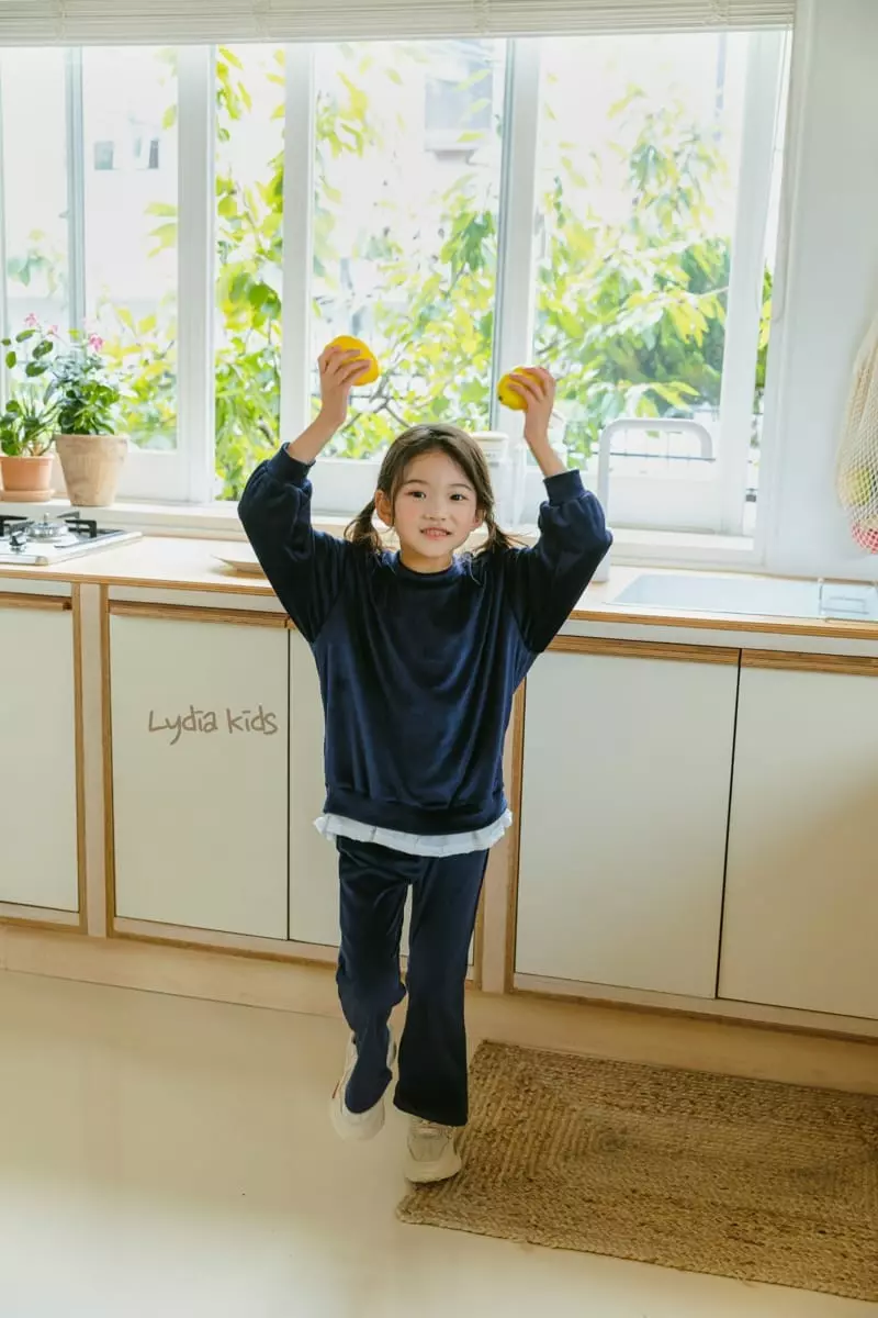 Lydia - Korean Children Fashion - #childofig - Velour Bootscut Pants Set - 7