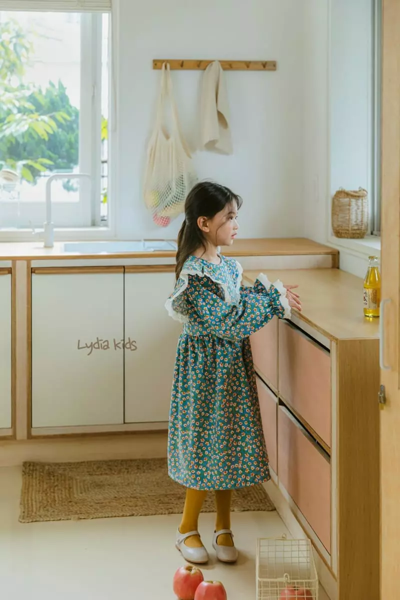 Lydia - Korean Children Fashion - #childofig - Flower Frill One-piece - 3