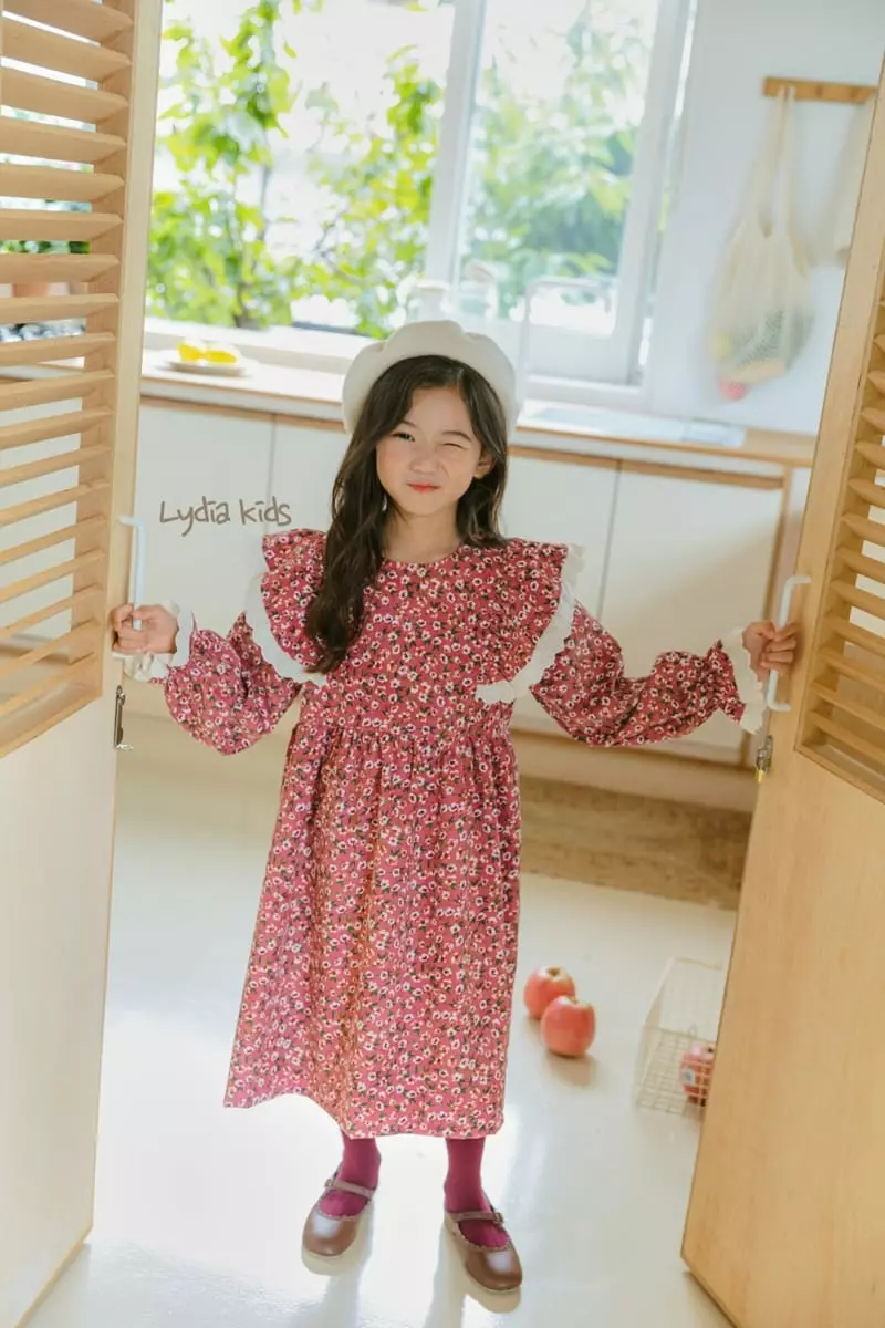 Lydia - Korean Children Fashion - #designkidswear - Flower Frill One-piece - 5