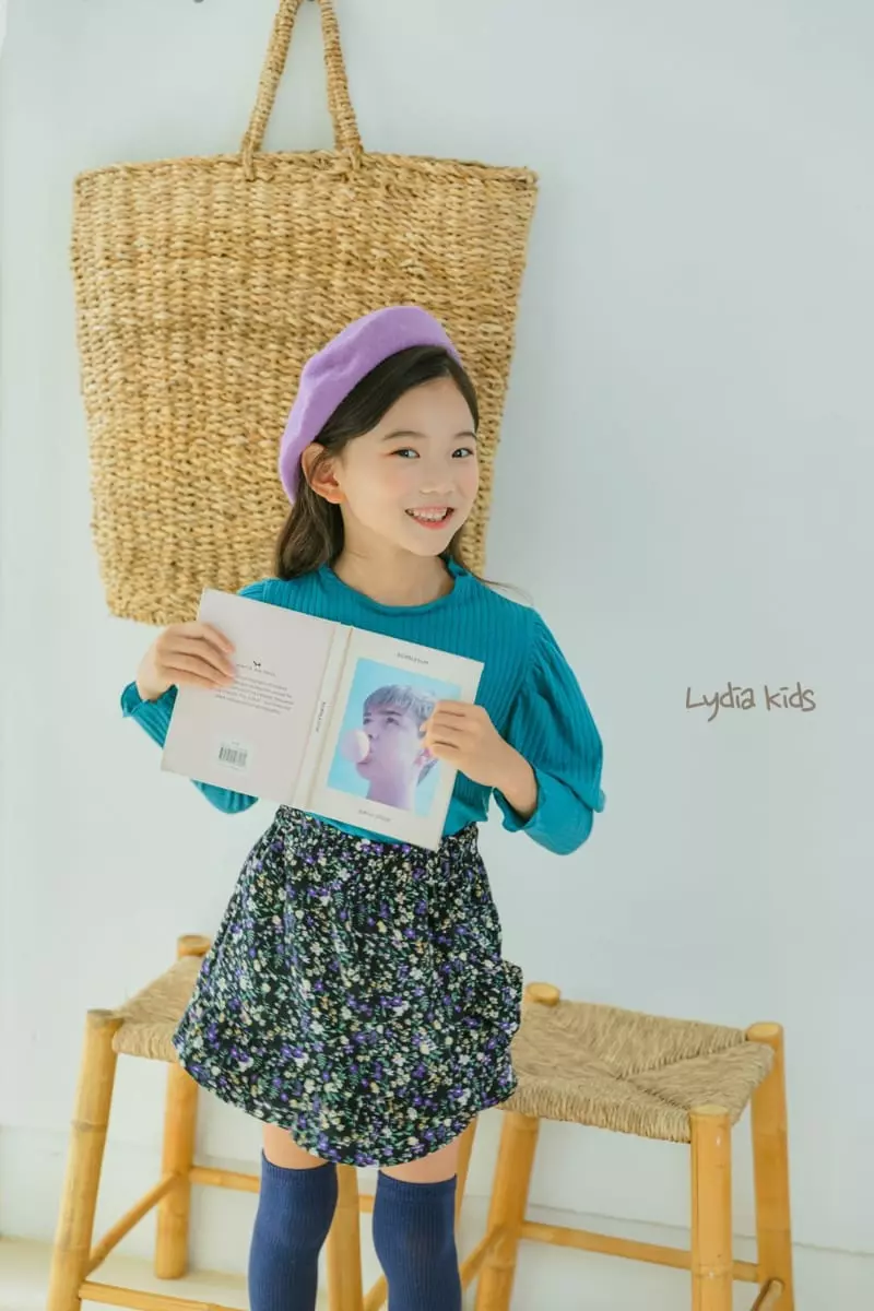 Lydia - Korean Children Fashion - #discoveringself - Flower Skirt Pants - 5