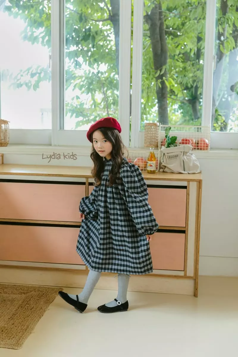 Lydia - Korean Children Fashion - #discoveringself - Check One-piece - 2