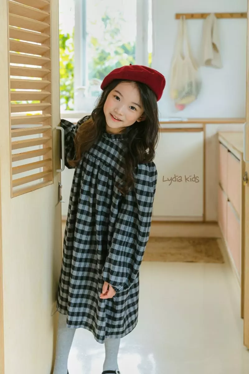 Lydia - Korean Children Fashion - #fashionkids - Check One-piece - 3