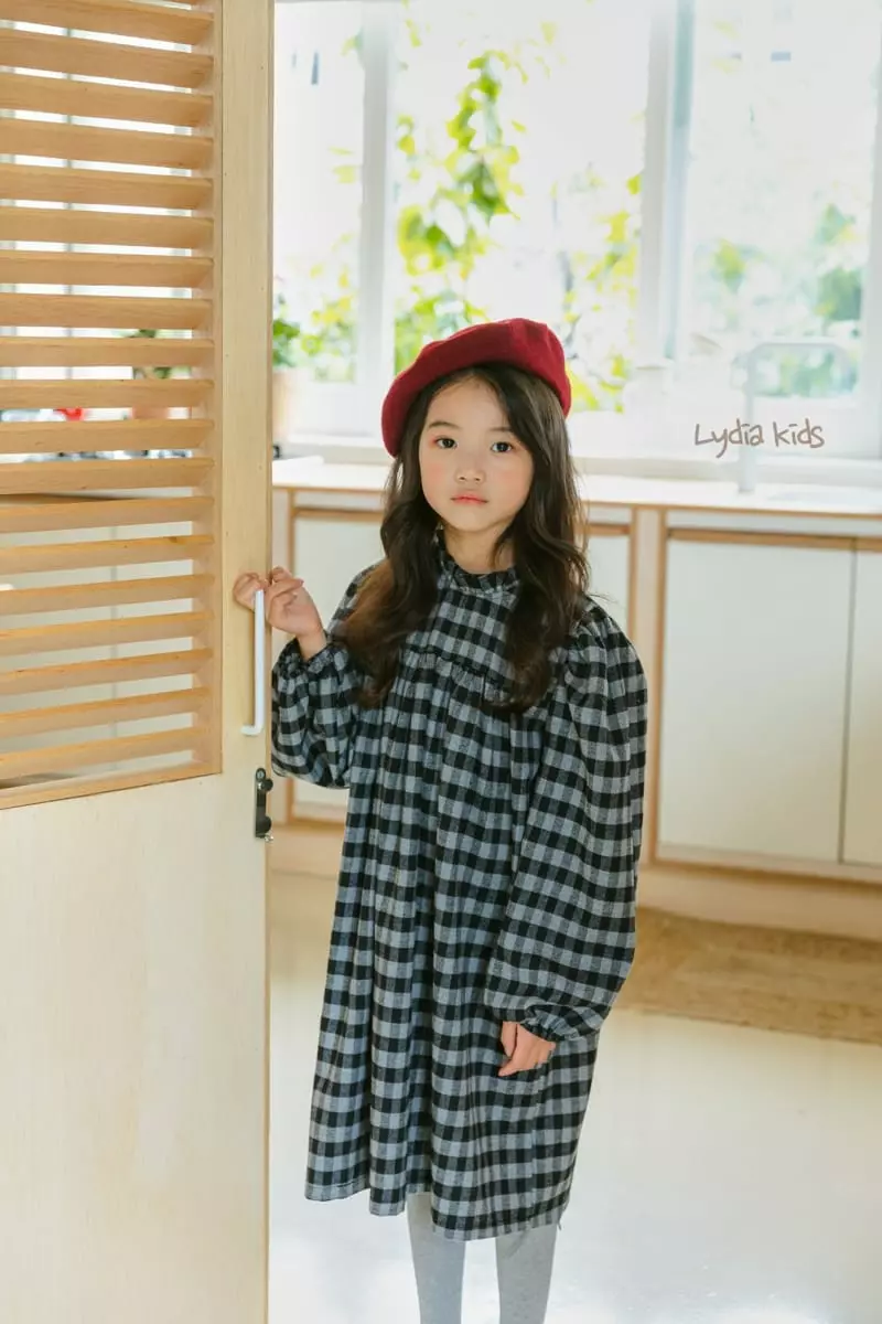 Lydia - Korean Children Fashion - #fashionkids - Check One-piece - 4