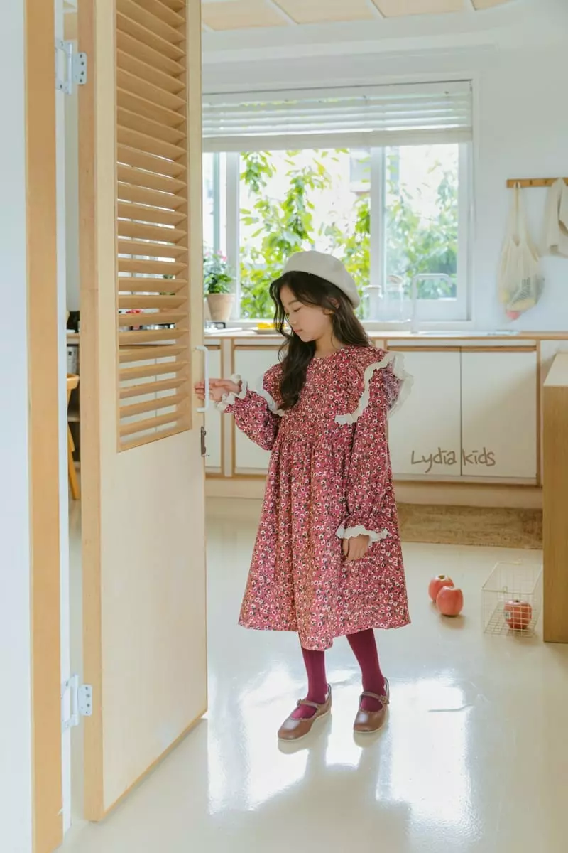 Lydia - Korean Children Fashion - #kidsstore - Flower Frill One-piece - 9