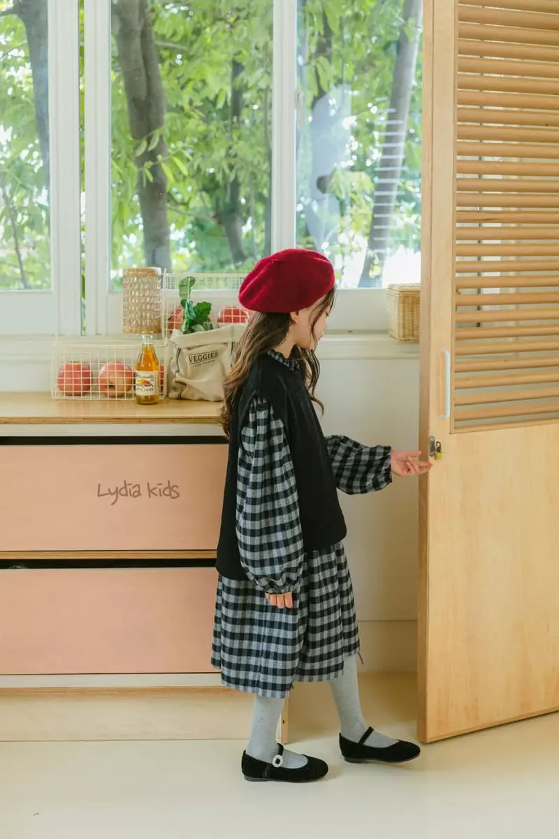 Lydia - Korean Children Fashion - #kidsstore - Check One-piece - 5