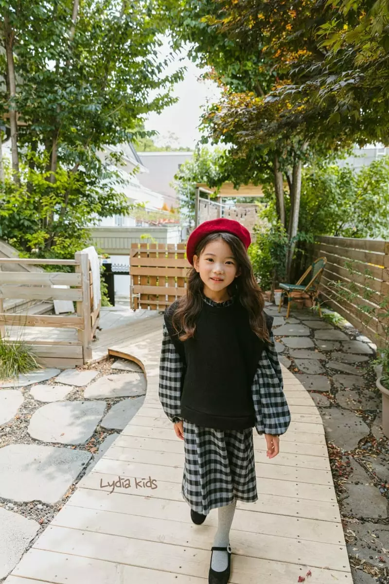 Lydia - Korean Children Fashion - #kidzfashiontrend - Check One-piece - 6