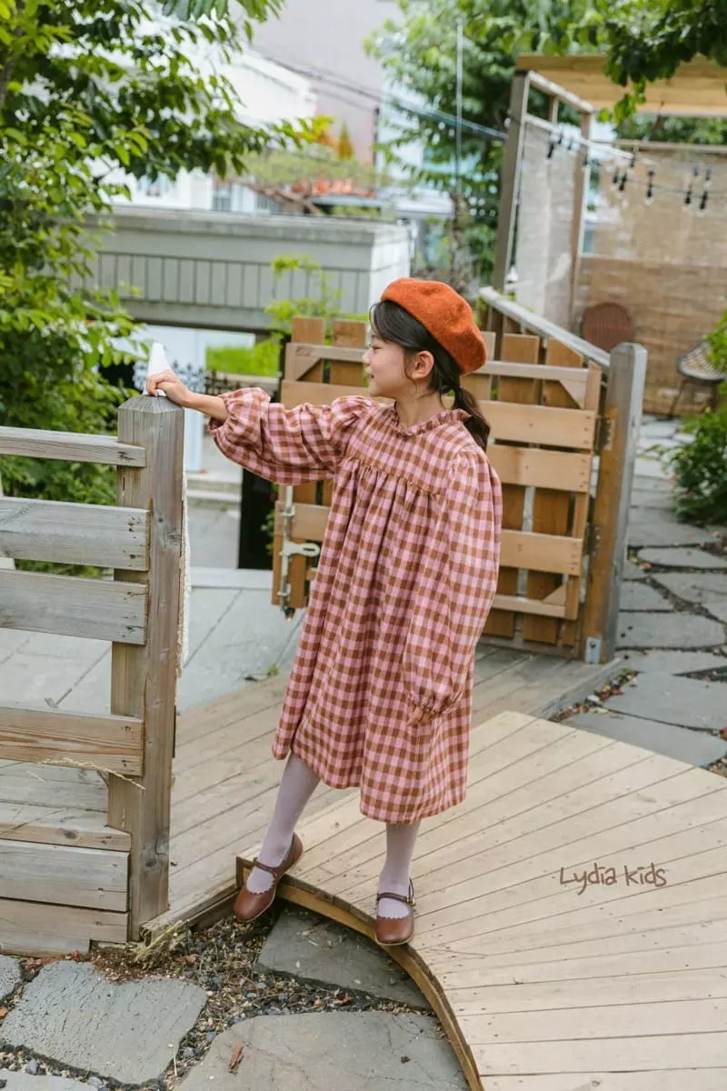 Lydia - Korean Children Fashion - #littlefashionista - Check One-piece - 8
