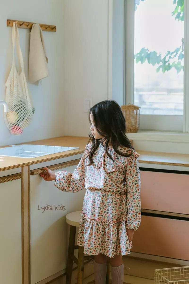 Lydia - Korean Children Fashion - #magicofchildhood - Ore Gano Flowet Set - 2