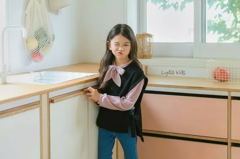 Lydia - Korean Children Fashion - #minifashionista - Ribbon Tie Rib Tee - 8