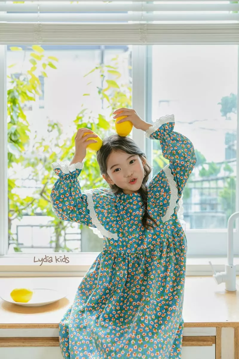 Lydia - Korean Children Fashion - #prettylittlegirls - Flower Frill One-piece