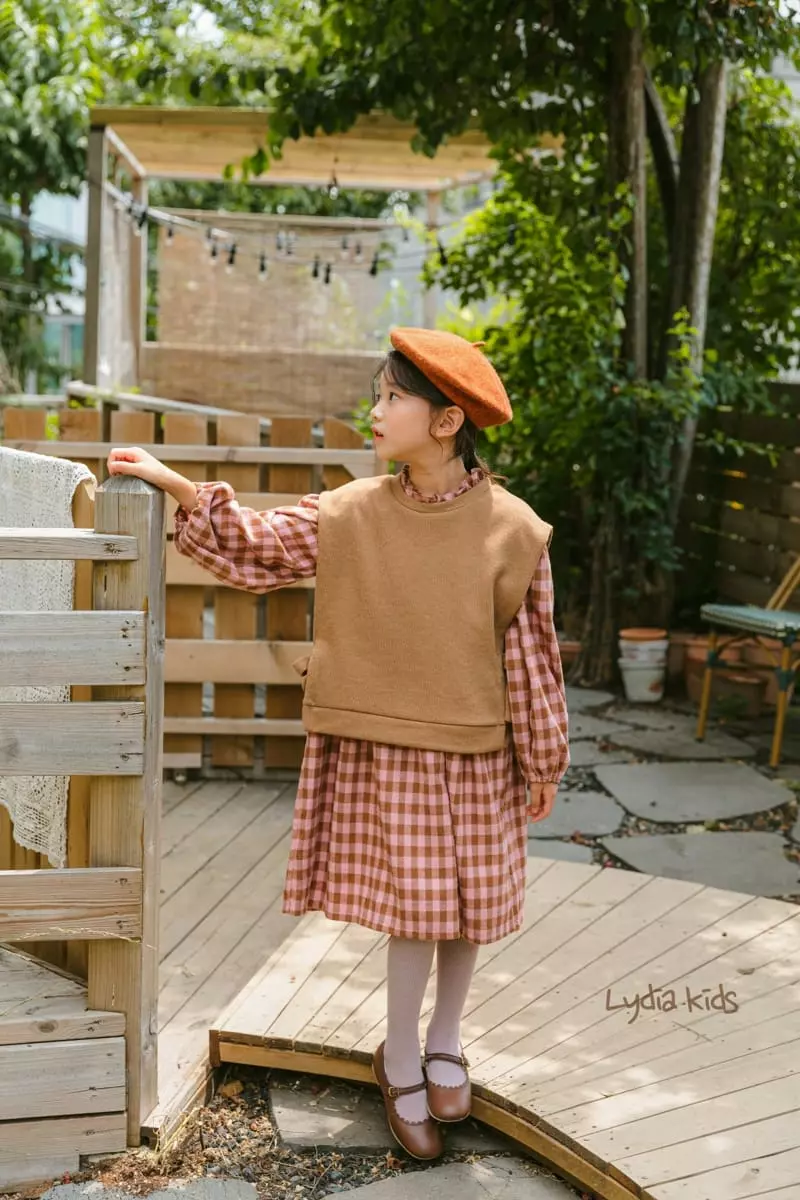 Lydia - Korean Children Fashion - #prettylittlegirls - Check One-piece - 11