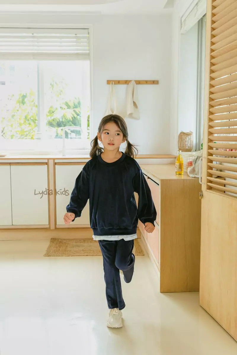 Lydia - Korean Children Fashion - #stylishchildhood - Velour Bootscut Pants Set - 6
