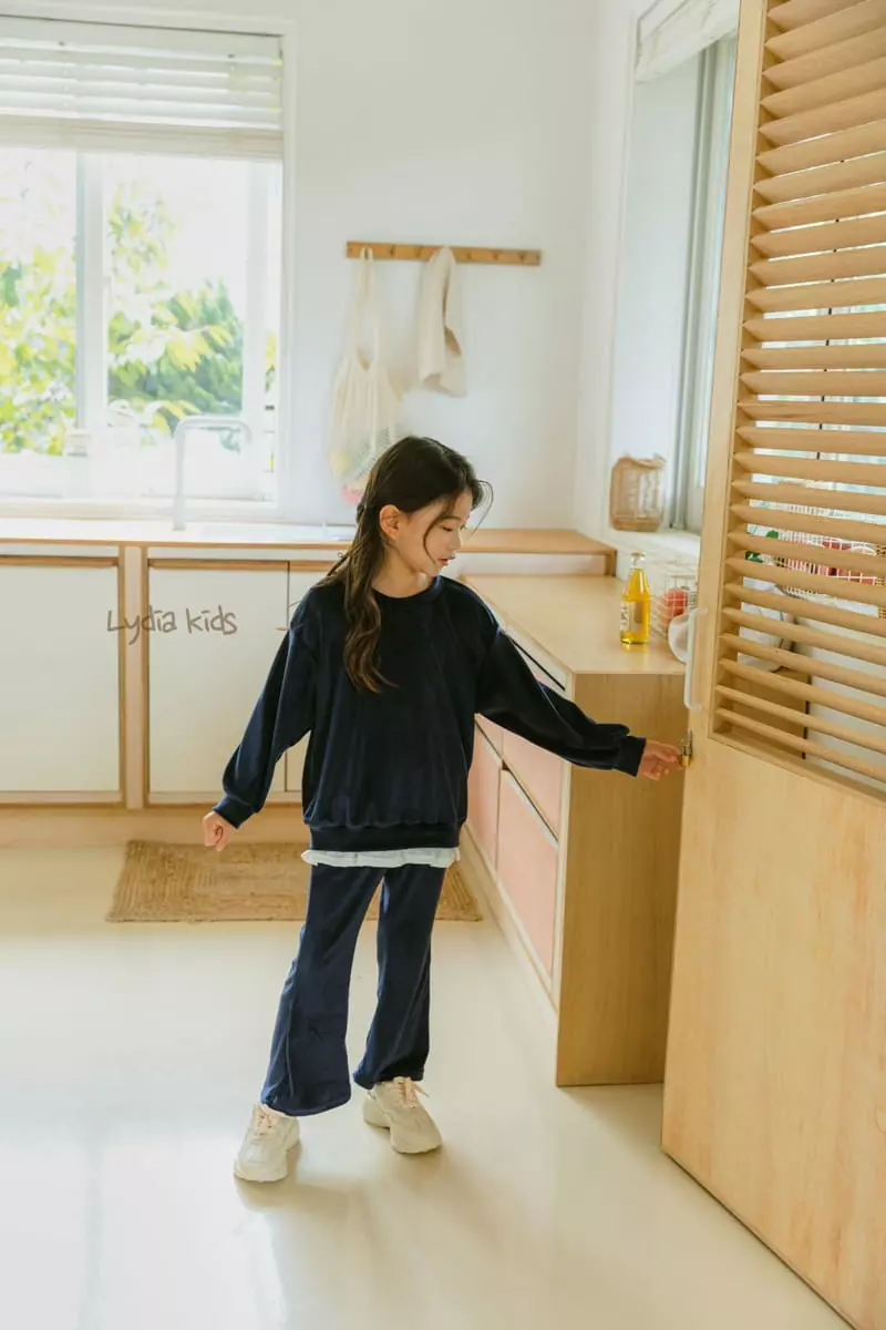 Lydia - Korean Children Fashion - #prettylittlegirls - Velour Bootscut Pants Set - 4