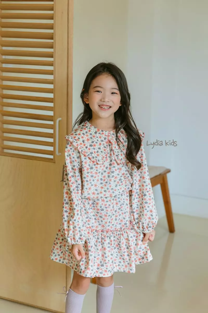 Lydia - Korean Children Fashion - #toddlerclothing - Ore Gano Flowet Set - 6