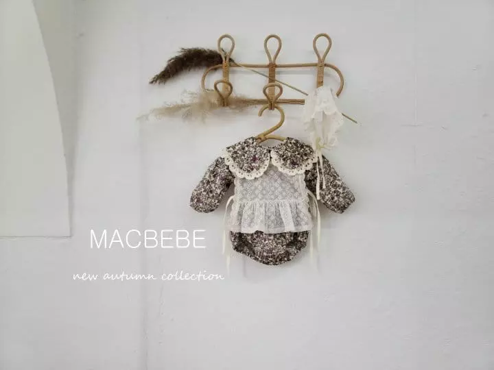 Mac - Korean Baby Fashion - #smilingbaby - Big Collar Bodysuit with Bonnet - 4