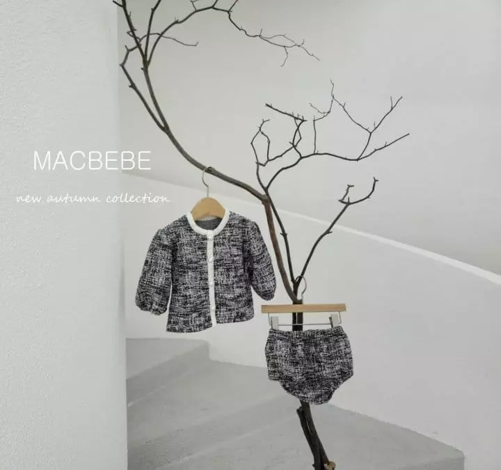 Mac - Korean Baby Fashion - #babyfever - Puff Cardigan Set