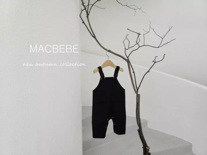 Mac - Korean Baby Fashion - #babygirlfashion - Pocket Dungarees Bodysuit - 4