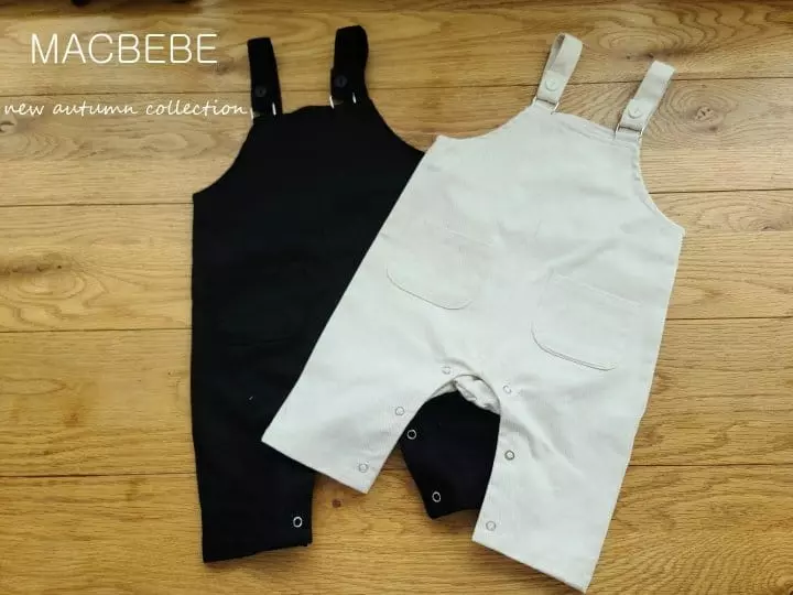 Mac - Korean Baby Fashion - #babyoninstagram - Pocket Dungarees Bodysuit - 5