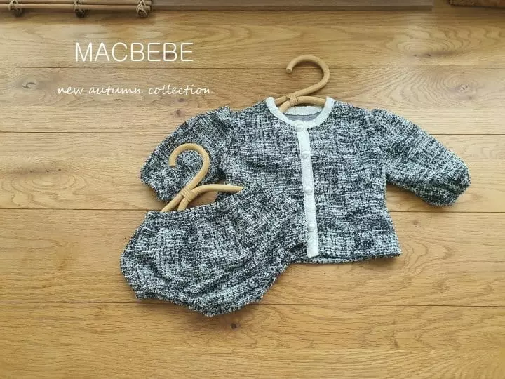 Mac - Korean Baby Fashion - #babylifestyle - Puff Cardigan Set - 4