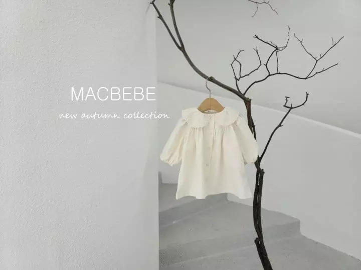 Mac - Korean Baby Fashion - #babyoninstagram - Embroidery Collar One-piece - 2