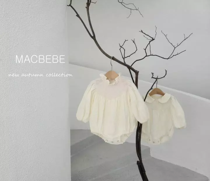 Mac - Korean Baby Fashion - #babyootd - Yoru Collar Bodysuit
