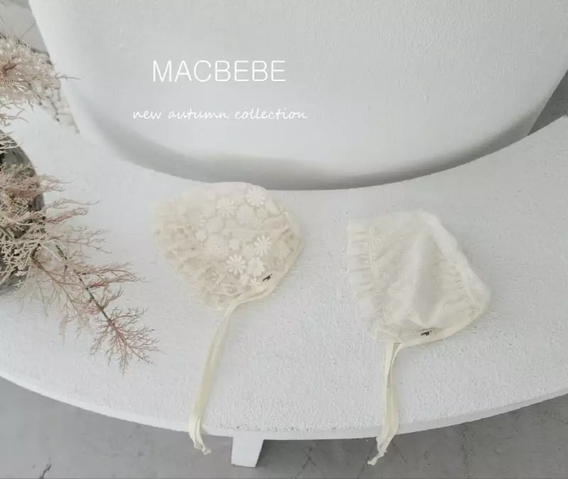 Mac - Korean Baby Fashion - #babyootd - Embroidery Bonnet - 3