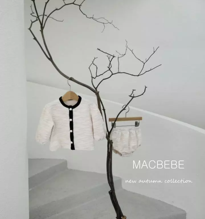 Mac - Korean Baby Fashion - #babyootd - Puff Cardigan Set - 5