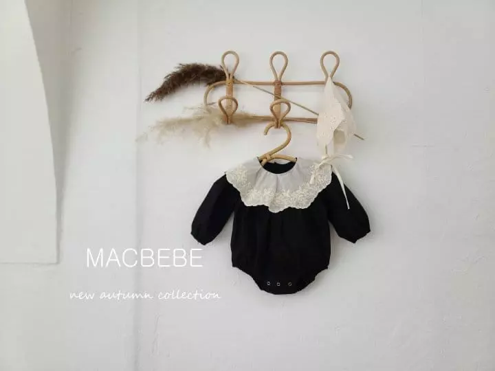 Mac - Korean Baby Fashion - #babyoninstagram - Embroidery Cape Bodysuit with Bonnet - 4