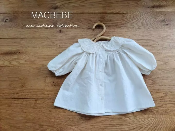 Mac - Korean Baby Fashion - #babyootd - Embroidery Collar One-piece - 3