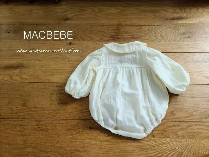Mac - Korean Baby Fashion - #babyoutfit - Yoru Collar Bodysuit - 2