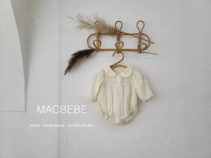 Mac - Korean Baby Fashion - #babyoutfit - Yoru Collar Bodysuit - 3