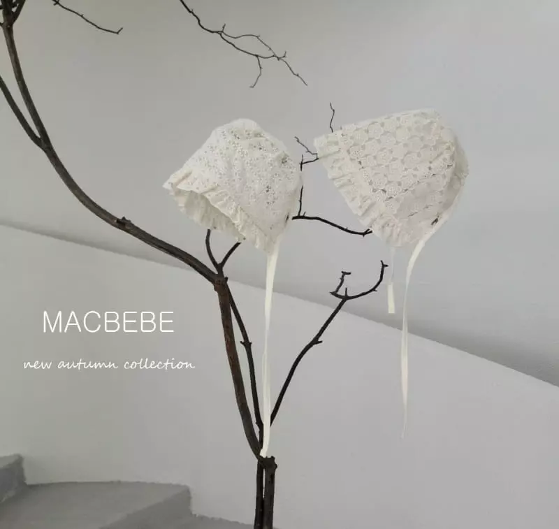 Mac - Korean Baby Fashion - #babyoutfit - Lace Bonnet - 2