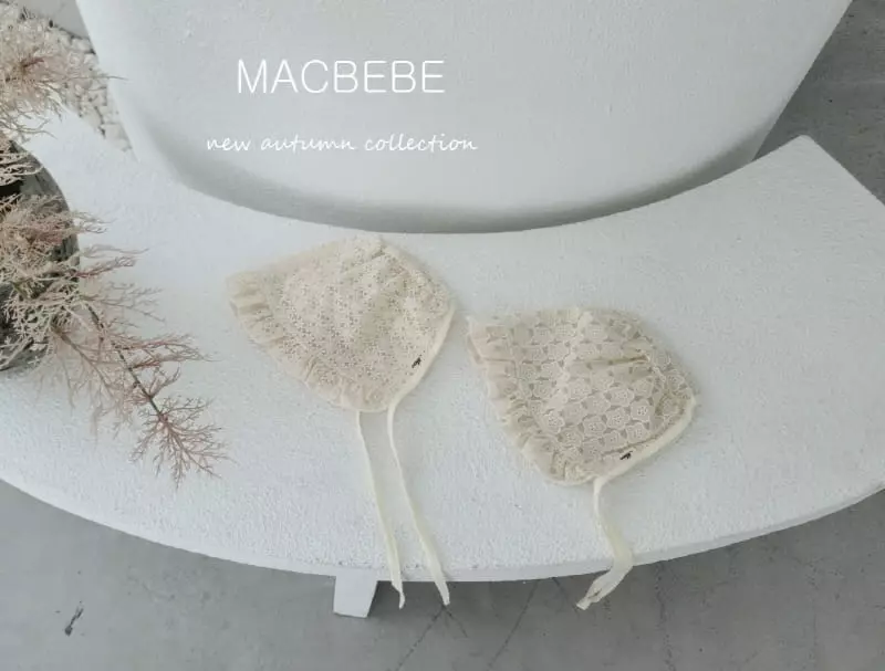 Mac - Korean Baby Fashion - #babyoutfit - Lace Bonnet - 3