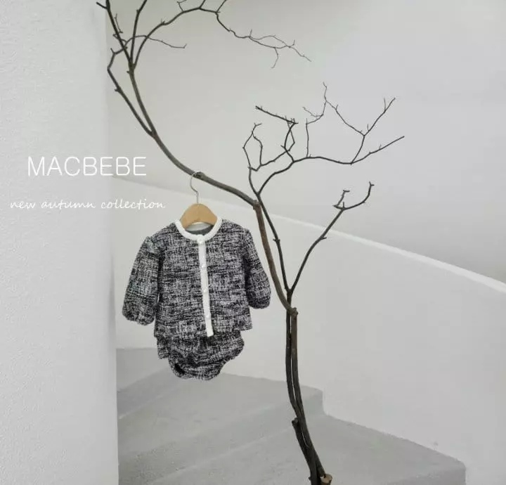 Mac - Korean Baby Fashion - #babyoutfit - Puff Cardigan Set - 7
