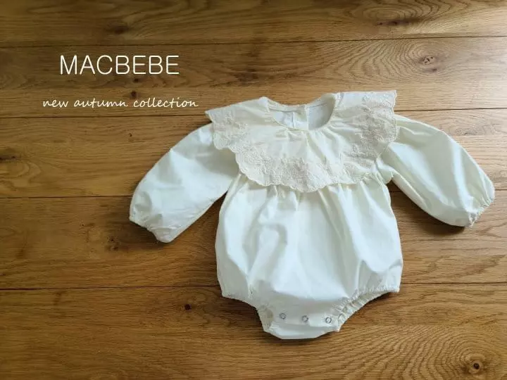 Mac - Korean Baby Fashion - #babyoutfit - Embroidery Cape Bodysuit with Bonnet - 5