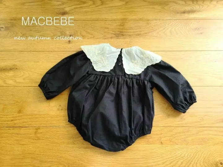 Mac - Korean Baby Fashion - #babyoutfit - Embroidery Cape Bodysuit with Bonnet - 6
