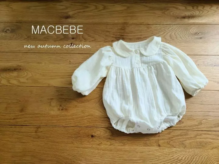 Mac - Korean Baby Fashion - #babyoutfit - Yoru Collar Bodysuit - 4