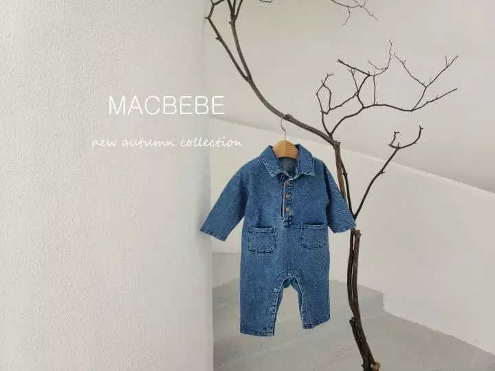 Mac - Korean Baby Fashion - #babywear - All In One Denim Bodysuit - 3